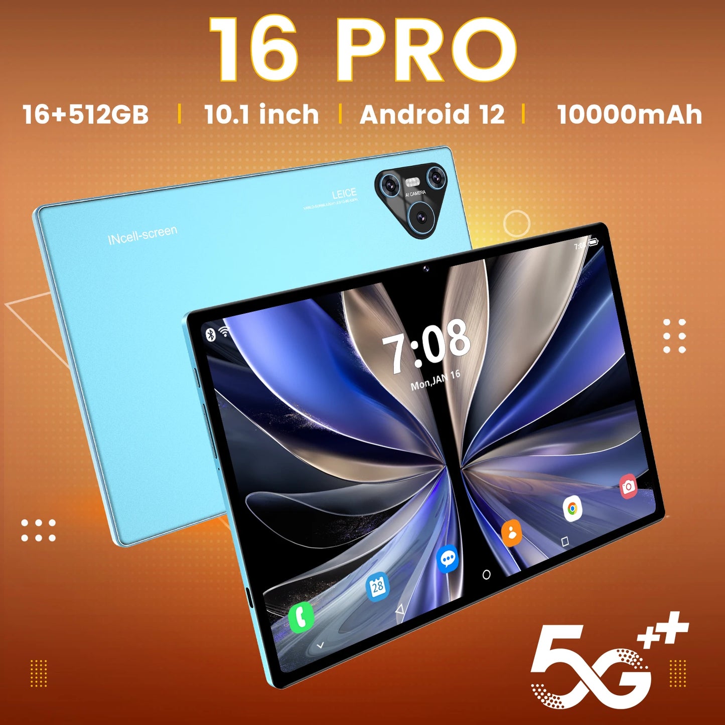 Ultimate Pad 16Pro – 10.1'' Android 14 Tablet, Snapdragon 8 Gen3, 16GB+1TB, 5G
