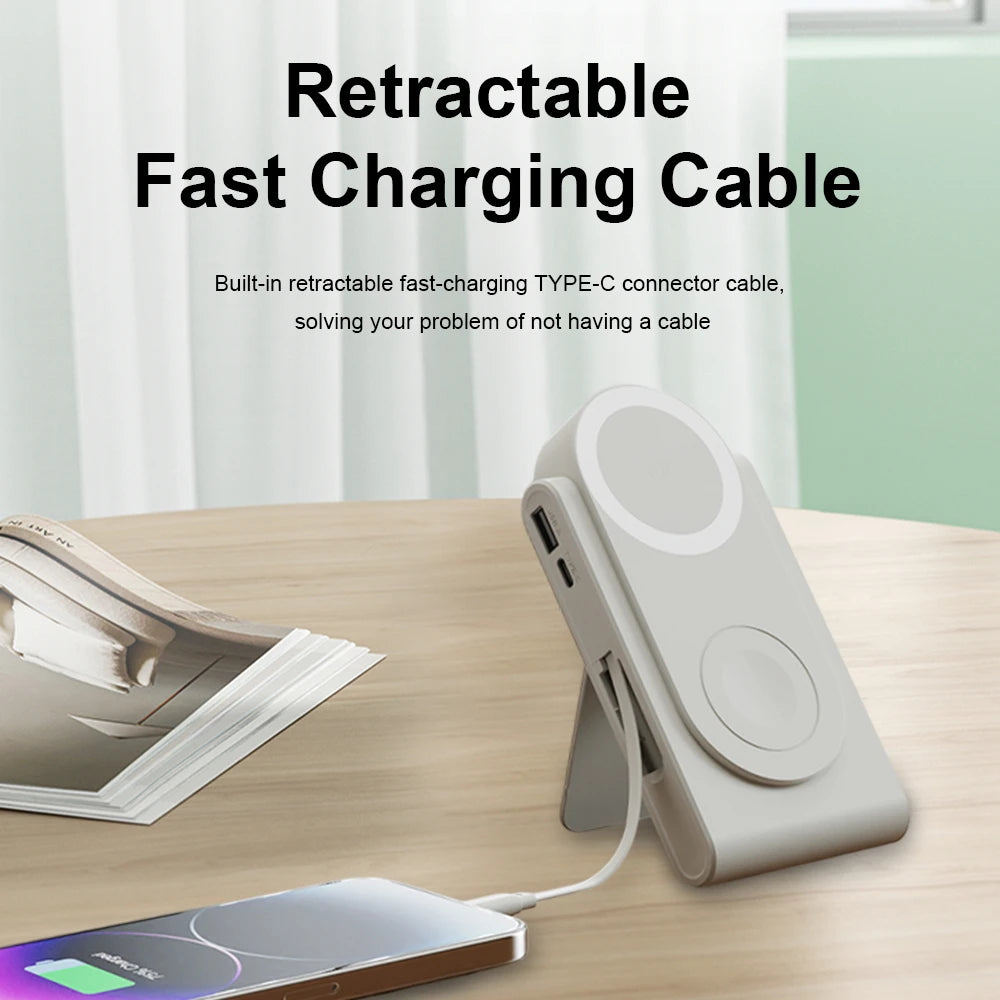 10000mAh Waterproof Power Bank – LED & Wireless Charging