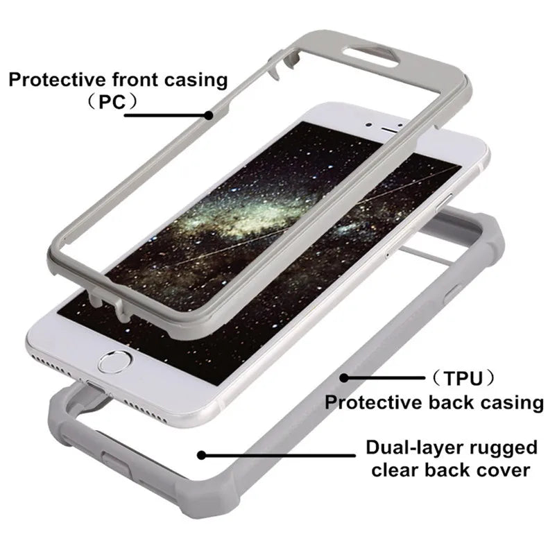 Shockproof Transparent TPU Phone Case – iPhone 6–12 Pro/Max