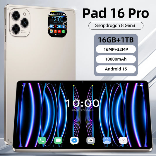 Update Pad 16 Pro Tablet – 32MP Cameras, 10-Core Android, 16GB+1TB