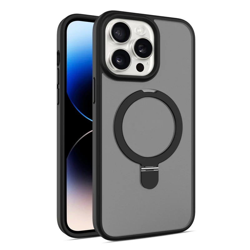 Magnetic Phone Case with Ring Stand – iPhone 11–15 Pro/Max