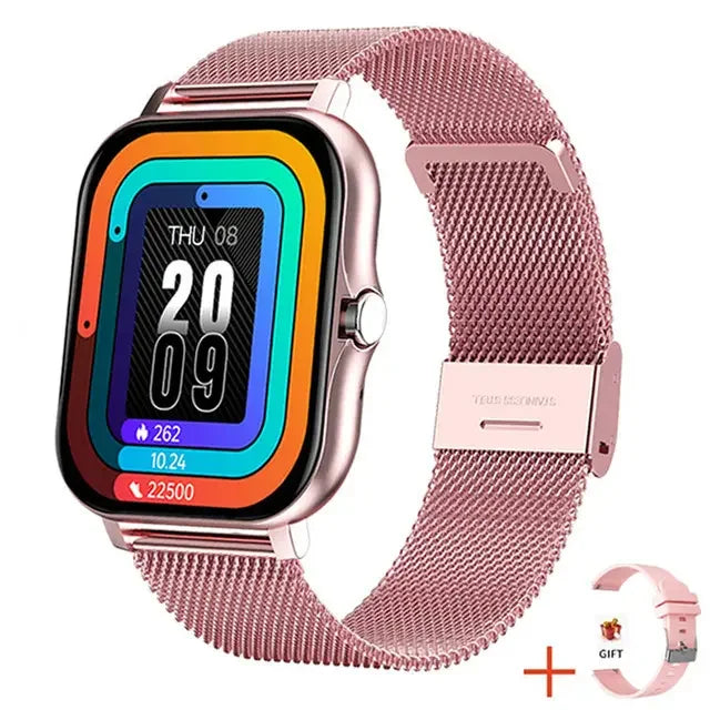 Y13 Smartwatch – Sports, Fitness Tracker, Gold Square, Double Straps