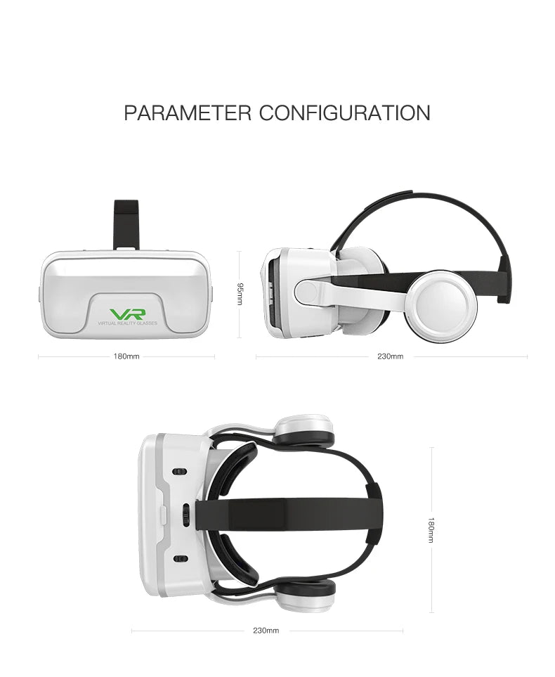 VR Shinecon 10.0 3D VR Helmet – Smartphone Virtual Reality Headset