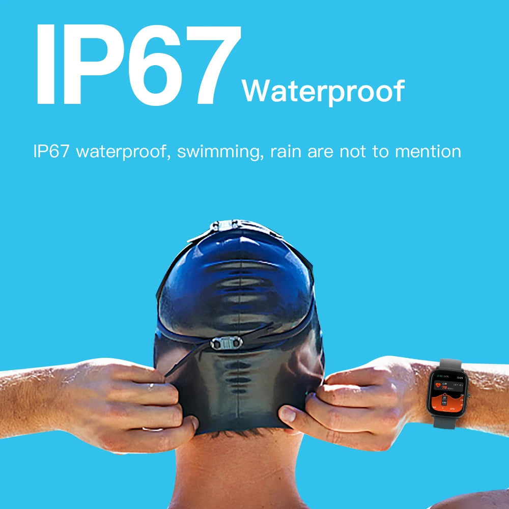 IP67 Waterproof Smartwatch – Heart Rate & Fitness Tracker Bracelet