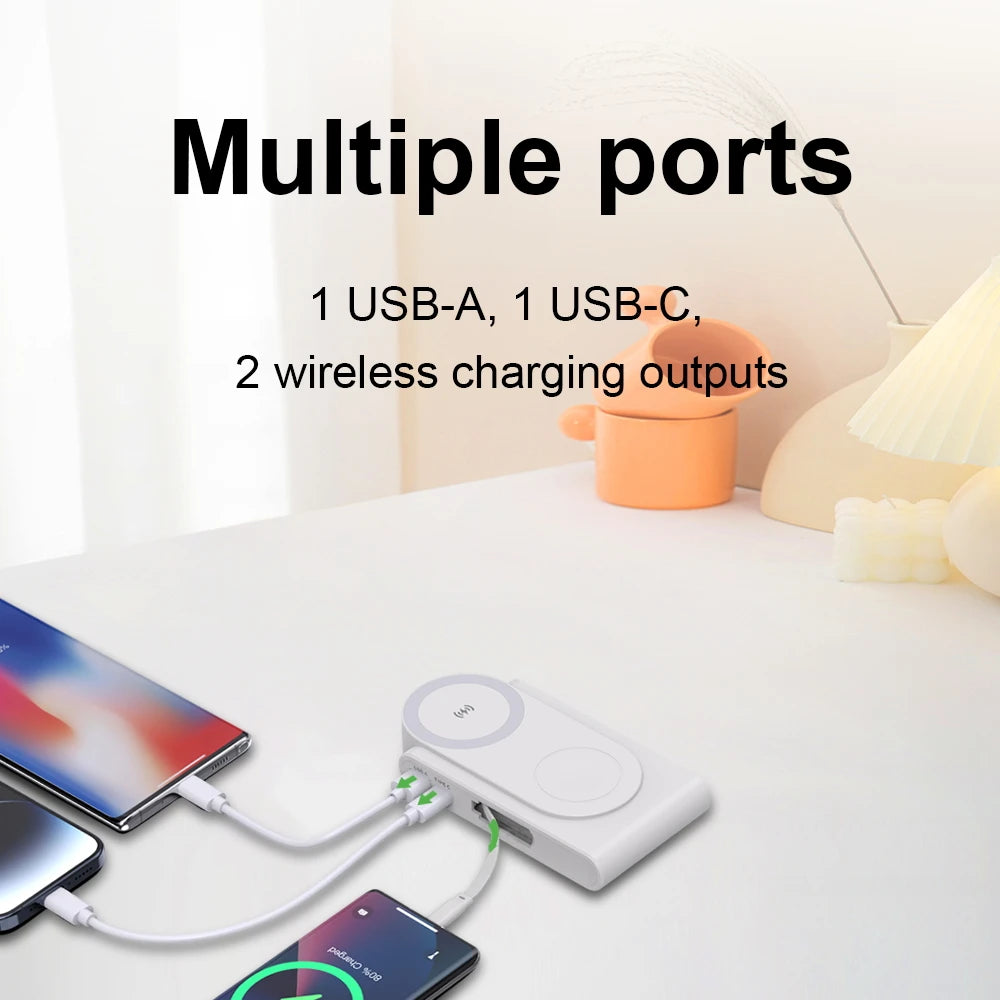 10000mAh Waterproof Power Bank – LED & Wireless Charging