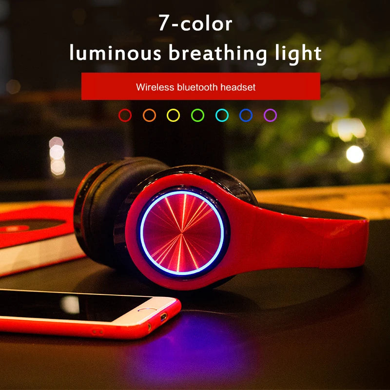 Gamer Bluetooth Headphones – Surround Sound, Wireless, RGB, USB & Mic