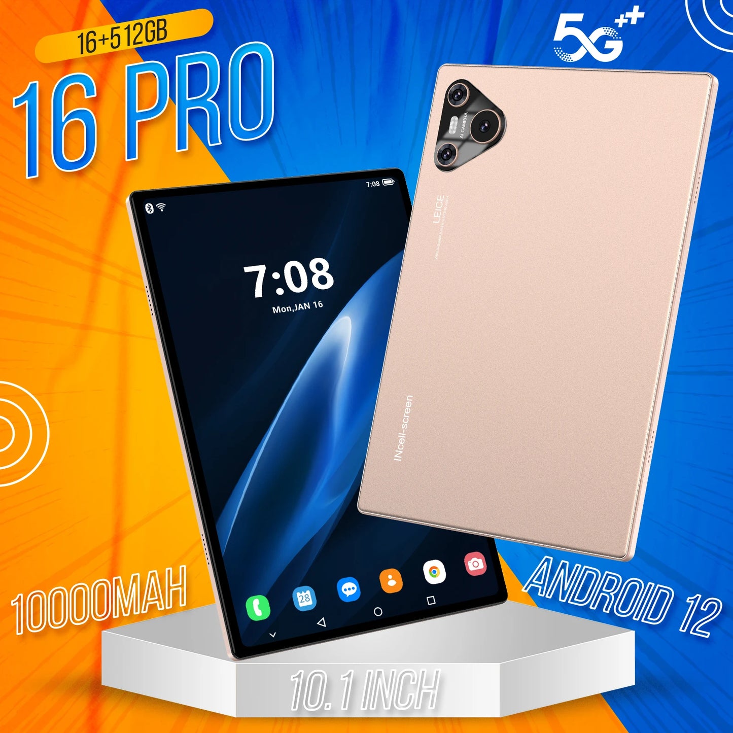 Ultimate Pad 16Pro – 10.1'' Android 14 Tablet, Snapdragon 8 Gen3, 16GB+1TB, 5G