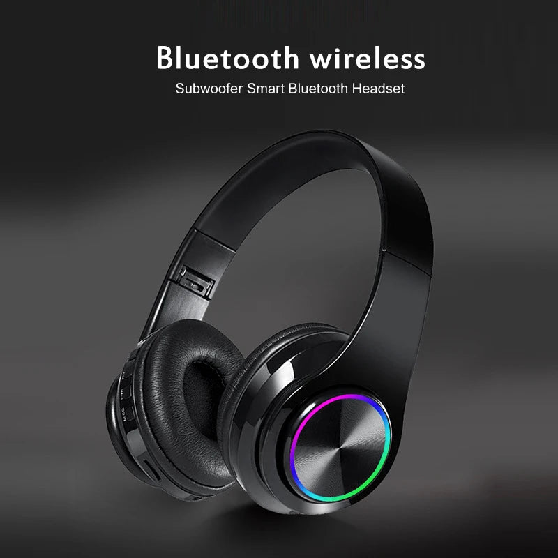 Gamer Bluetooth Headphones – Surround Sound, Wireless, RGB, USB & Mic