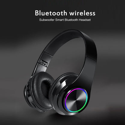 Gamer Bluetooth Headphones – Surround Sound, Wireless, RGB, USB & Mic