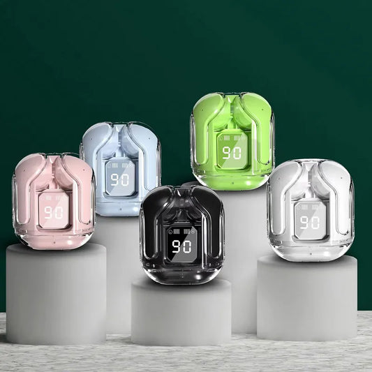 Air31 TWS Transparent Earbuds – Wireless Crystal Earphones