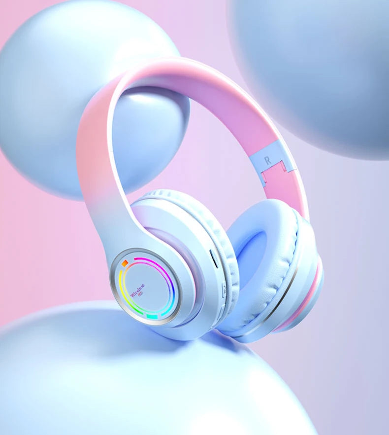 Wireless Bluetooth Kids Headphones – Multi-Color, SD Card, HiFi Stereo