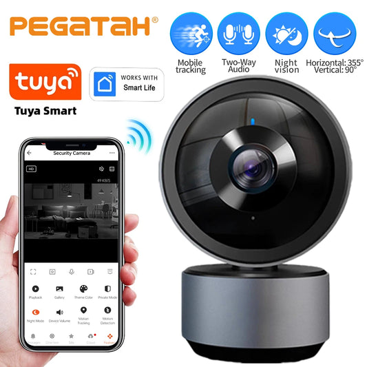 Tuya 5MP WiFi Camera – HD Night Vision, Auto Tracking & 2-Way Audio