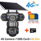 Solar 4G Outdoor Security Camera – 3 Lens, 10X Zoom, Night Vision
