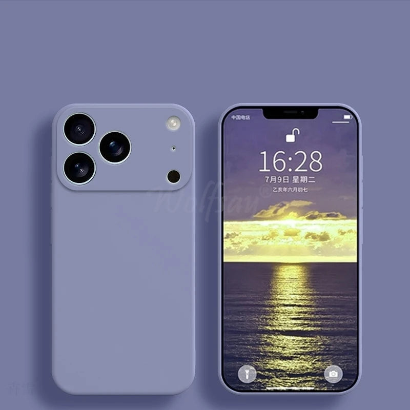 Liquid Silicone TPU iPhone Case – Plain & Protective (iPhone 17 Series/Air/Pro Max)