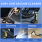 4-in-1 Car Vacuum & Tire Inflator – Cordless, LED, Strong Suction