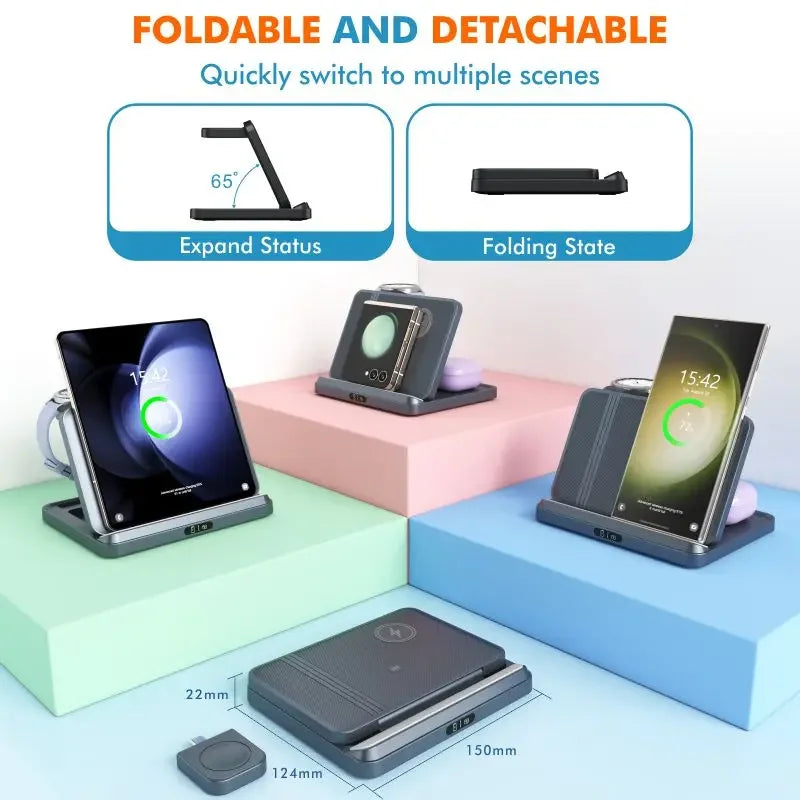3-in-1 Wireless Charger Stand – Fast Charging Dock for Samsung Galaxy Devices