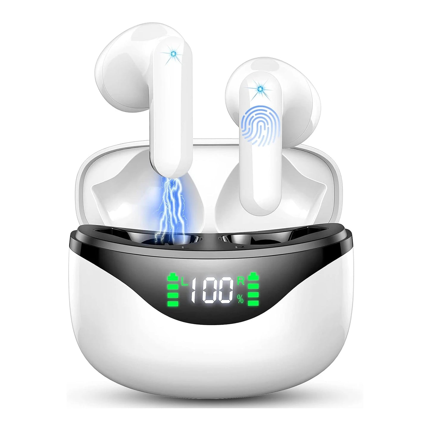 Wireless Bluetooth 5.3 Earbuds – Noise Cancelling, 36H Playtime, LED Display