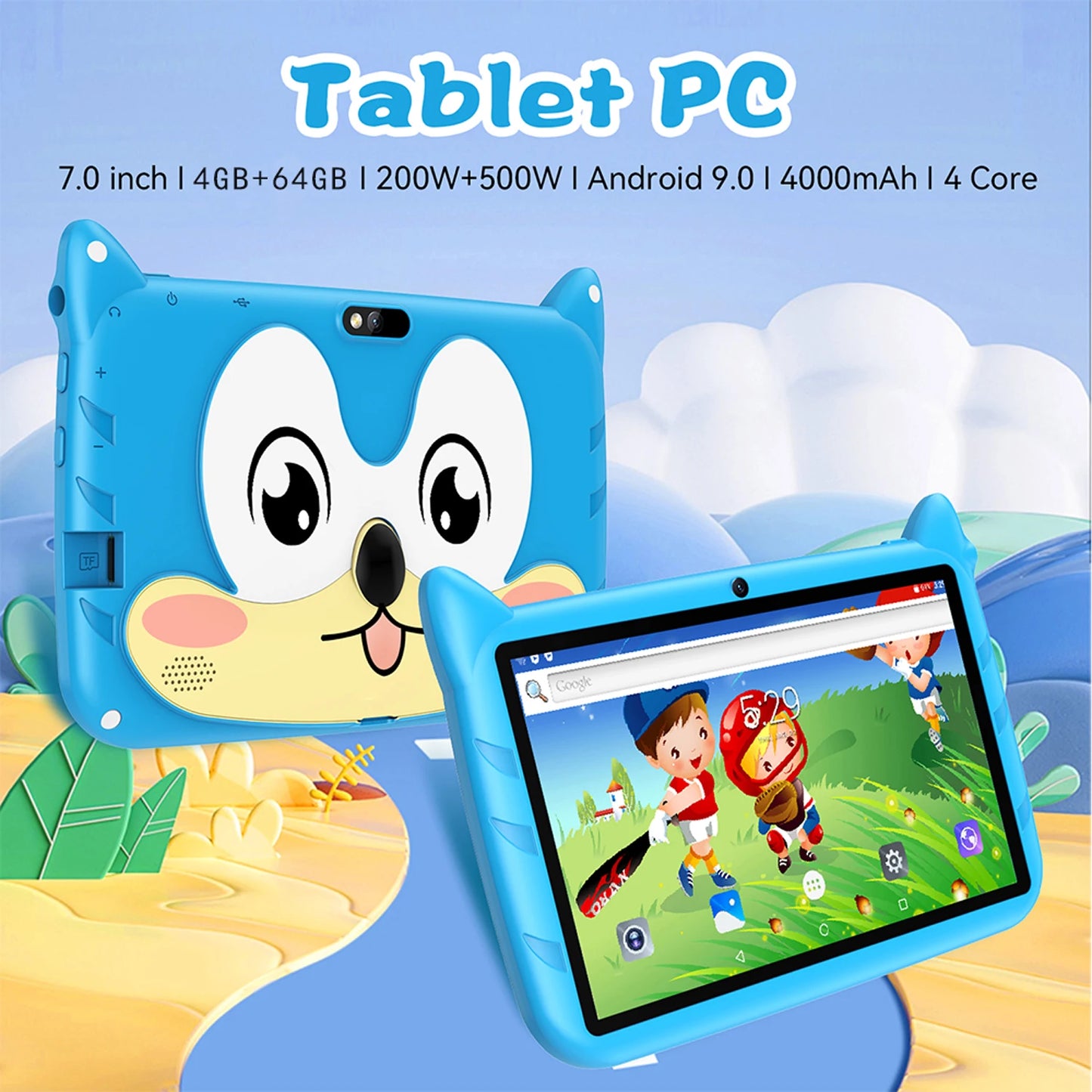 7'' Kids Tablet – Global 5G, Quad Core Android, 4GB+64GB, Educational