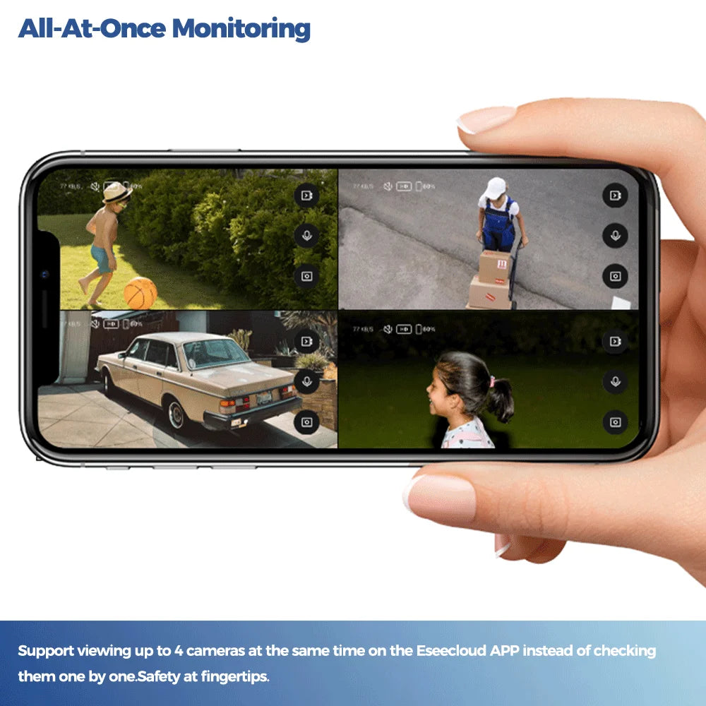 ALEVIO Solar WiFi Camera – 2.5K Outdoor Security, PIR & Night Vision