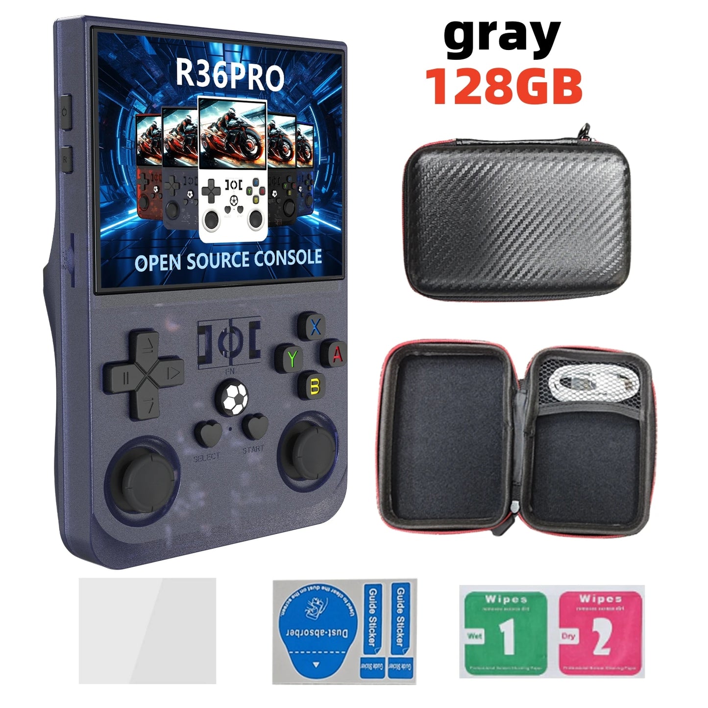 R36 PRO Retro Handheld Game Console – 3.5'' IPS, Linux, 128GB Games