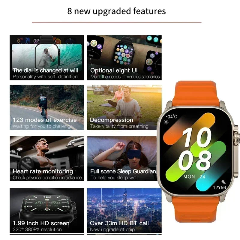 2025 Smart Watch – Heart Rate & Sleep Monitor, Dustproof & Waterproof