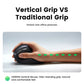 UGREEN Vertical Wireless Mouse – Bluetooth 5.0, 4000DPI, Ergonomic
