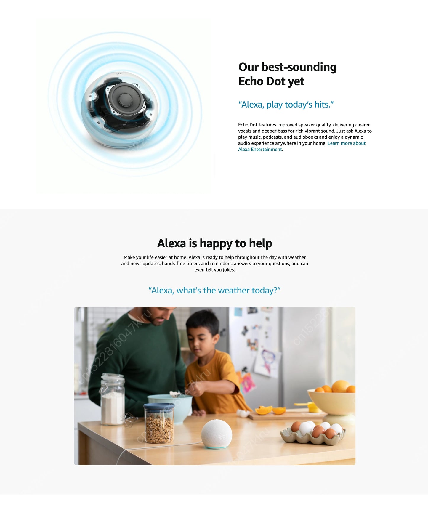 Alexa Echo Dot 5th Gen – Smart Mini WiFi Speaker with Clock & Voice Control