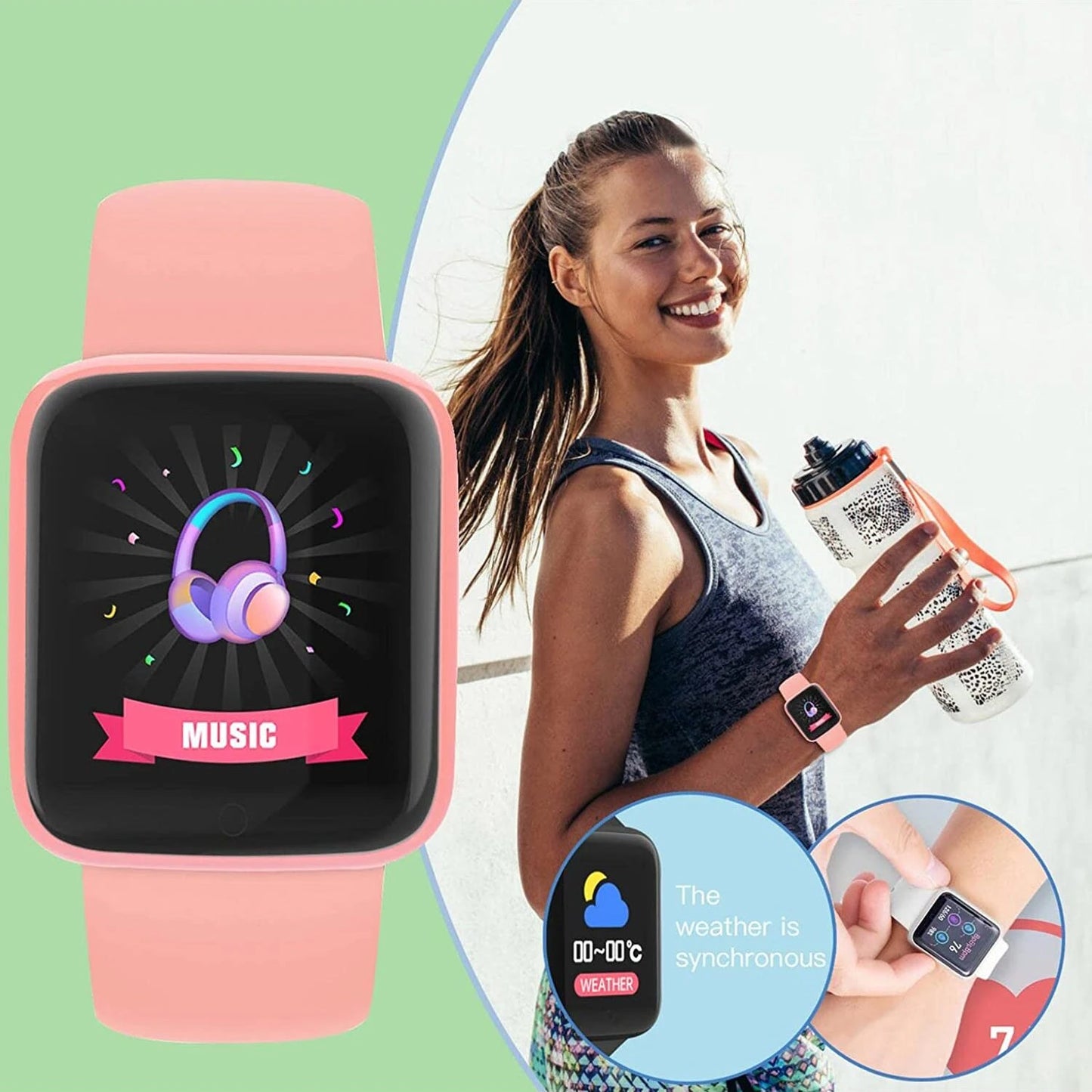 Smart Watch for Men & Women – Bluetooth, Music, Fitness & Health Monitor