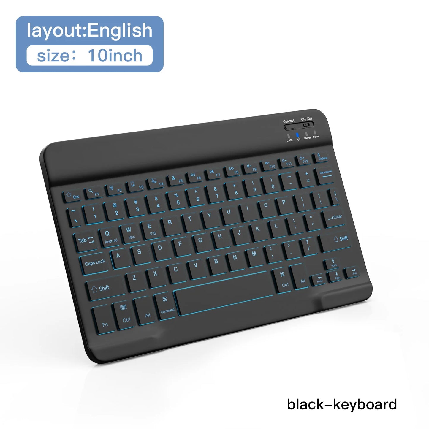 RGB Backlit Bluetooth Keyboard & Mouse – 10-Inch Wireless for Tablet/Laptop