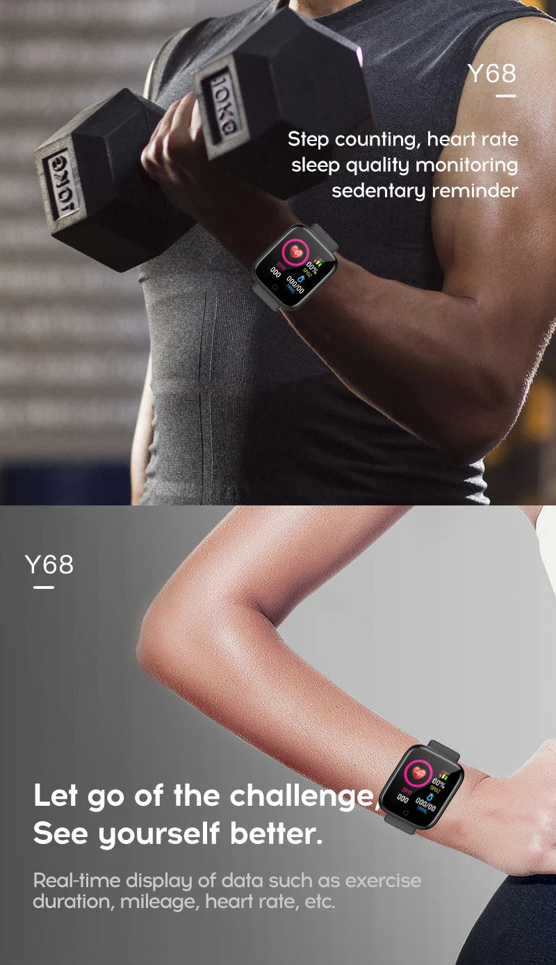 Smart Watch for Men & Women – Bluetooth, Music, Fitness & Sleep Monitor