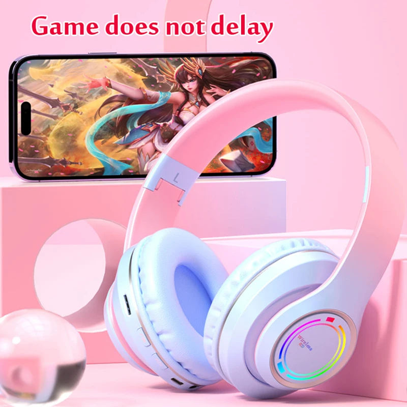 Wireless Bluetooth Kids Headphones – Multi-Color, SD Card, HiFi Stereo
