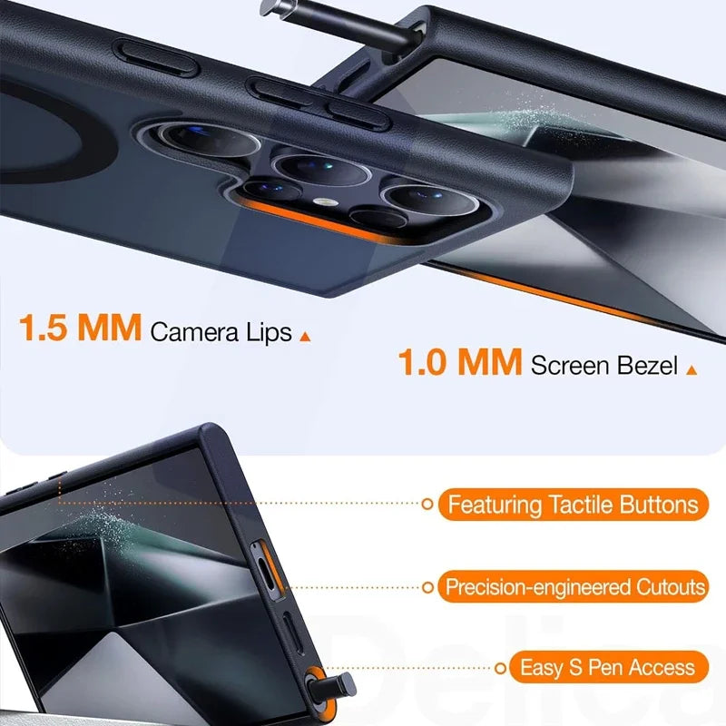 UYUXIO Magnetic Case with Kickstand – Samsung Galaxy S22–S25 Series