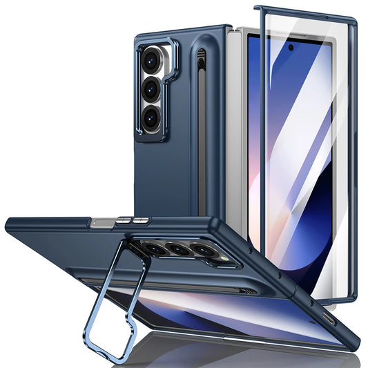 Galaxy Z Fold 4–7 Case – Metal Stand, S Pen Slot & Screen Guard