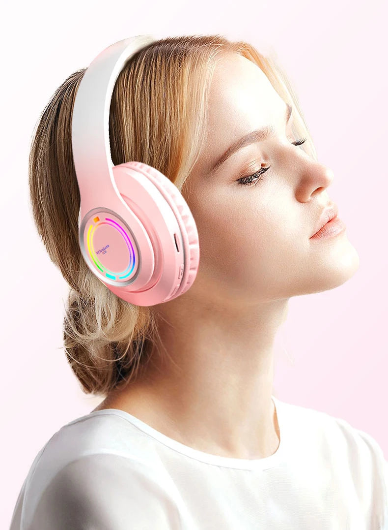 Wireless Bluetooth Kids Headphones – Multi-Color, SD Card, HiFi Stereo