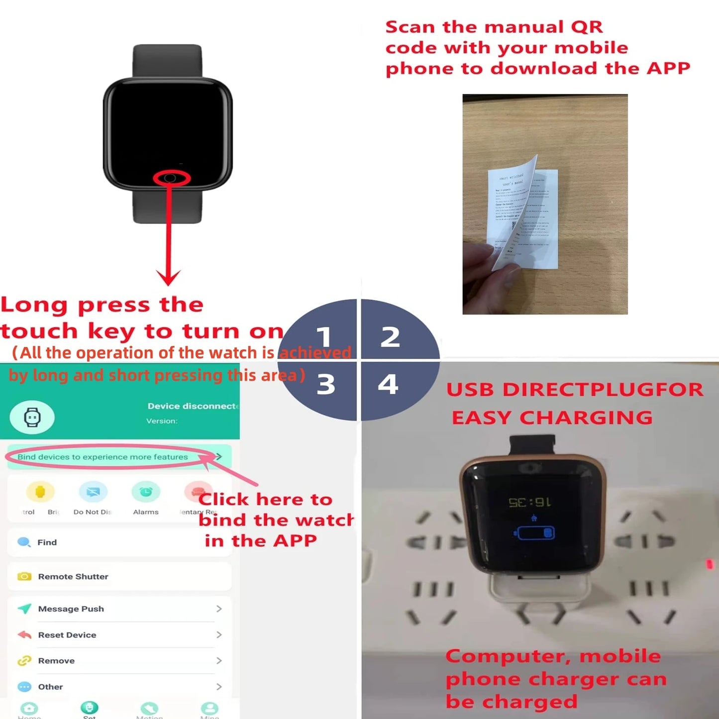 Smart Watch for Men & Women – Bluetooth, Music, Fitness & Health Monitor