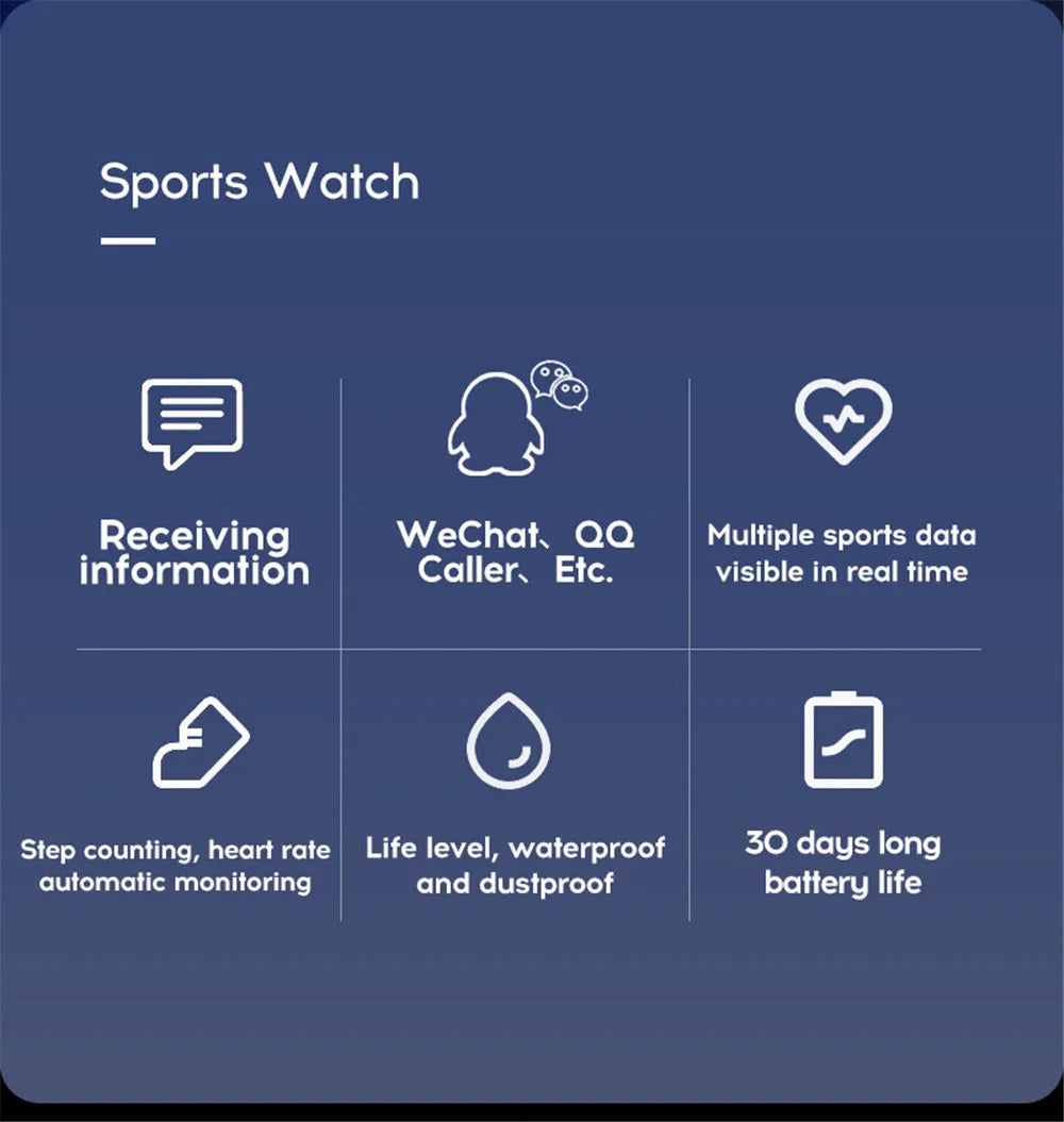 116 Smart Fitness Bracelet – Sport Watch, Music & Message Control, Bluetooth