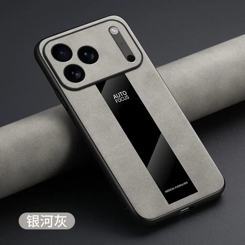 Matte Fiber iPhone Case – MagSafe & Magnetic Stand (iPhone 14–17 Pro Max/Air)