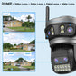 20MP Outdoor WiFi Camera – 4 Lens, 10X Zoom, Auto Tracking