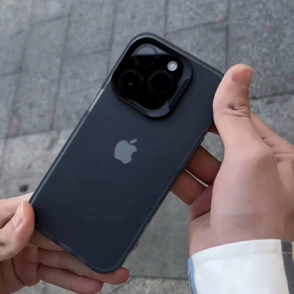 Luxury Transparent Matte Case – Bumper Cover for iPhone 11–16 Pro/Max