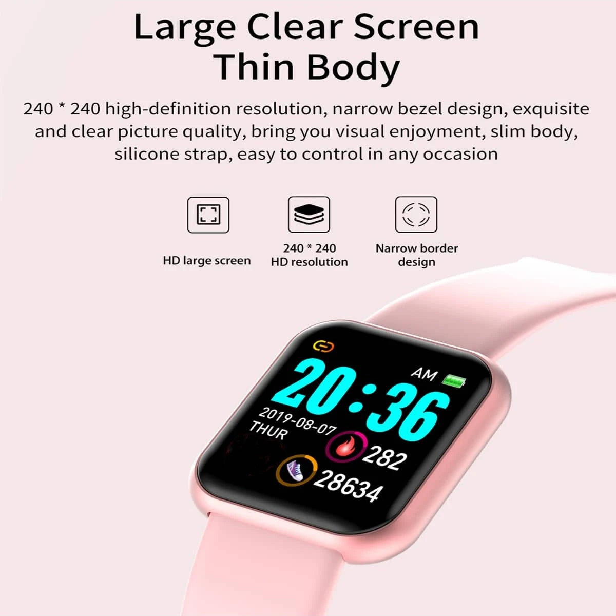 Smart Watch for Men & Women – Bluetooth, Music, Fitness & Sleep Monitor