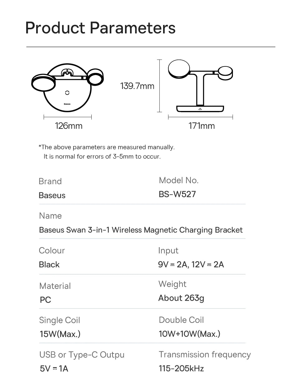 Baseus 3-in-1 20W Magnetic Wireless Charger – iPhone, AirPods & Apple Watch