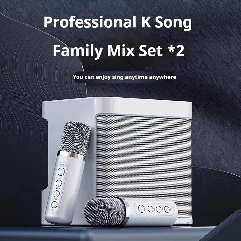 Portable Dual Mic Karaoke Machine – Bluetooth HIFI Speaker for Home & Party