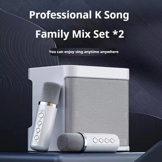 Portable Dual Mic Karaoke Machine – Bluetooth HIFI Speaker for Home & Party