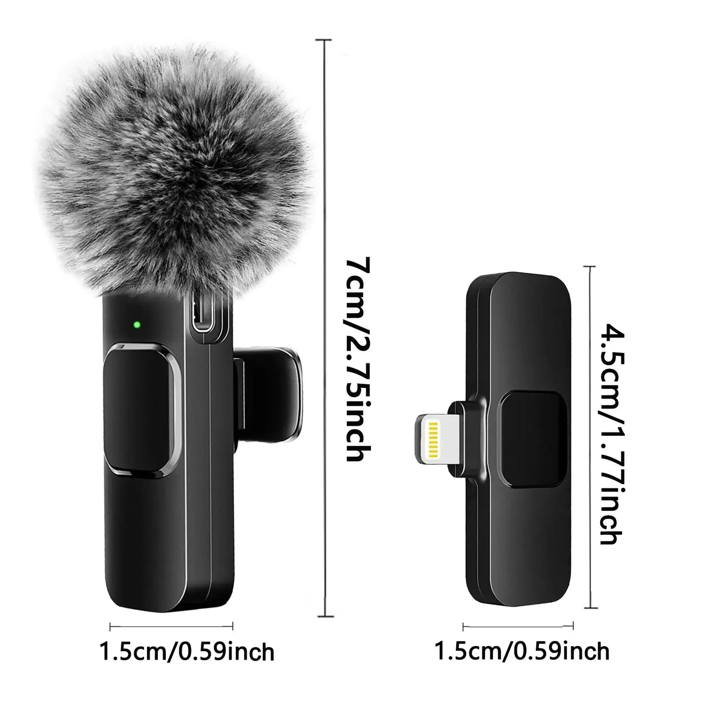 Wireless Lavalier Microphone – Mini Mic for iPhone, Android & Laptop