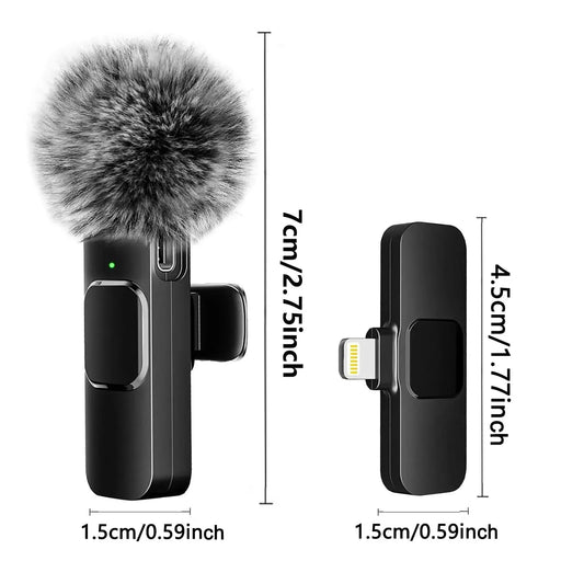 Wireless Lavalier Microphone – Mini Mic for iPhone, Android & Laptop