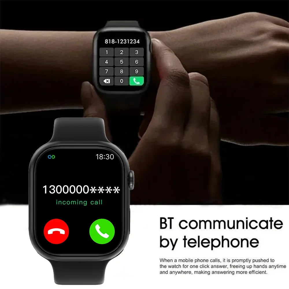 2025 Smartwatch – 1.73'' Screen, Bluetooth Call, Blood Oxygen & Pressure Monitor