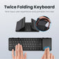 Folding Bluetooth Keyboard with Touchpad – Wireless, 3-Device Support, PU Leather