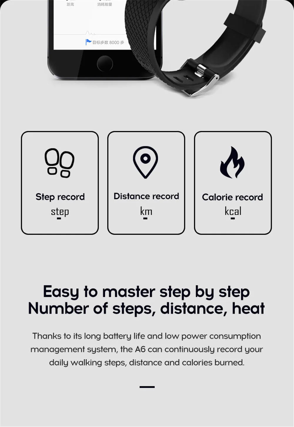 116 Smart Fitness Bracelet – Sport Watch, Music & Message Control, Bluetooth