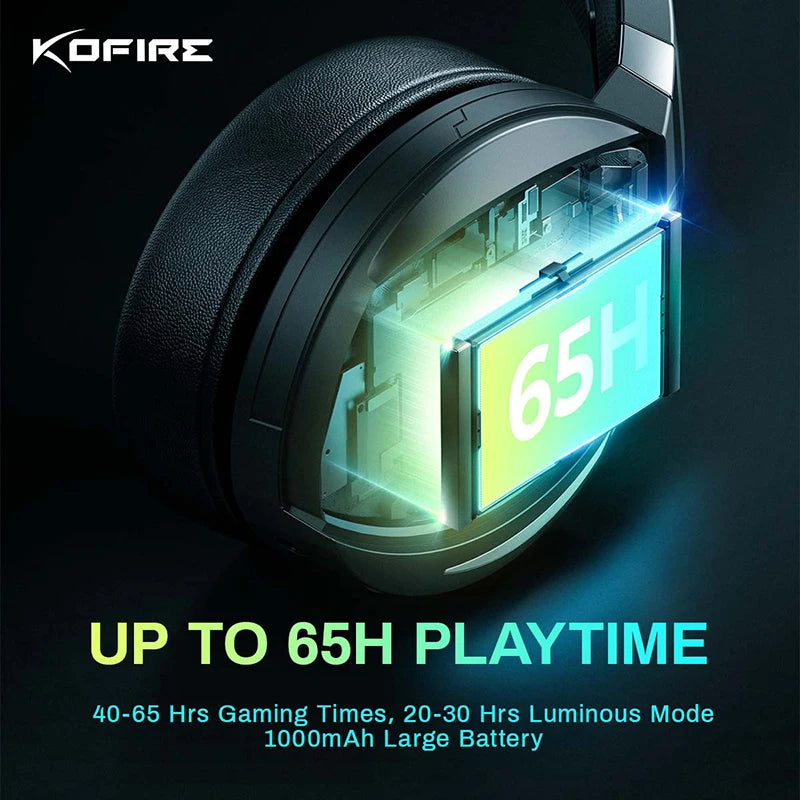 Kofire UG-06 Gaming Headset – Wireless 2.4G/Bluetooth, RGB, Low Latency