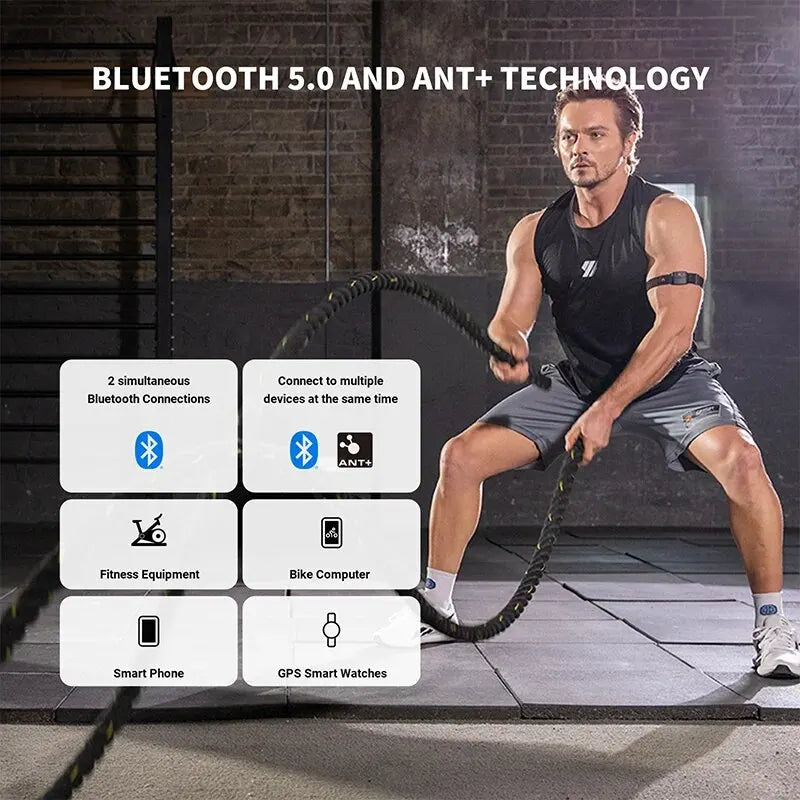 COOSPO HW9 Armband Heart Rate Monitor – BLE5.0 & ANT+ for Fitness & Cycling